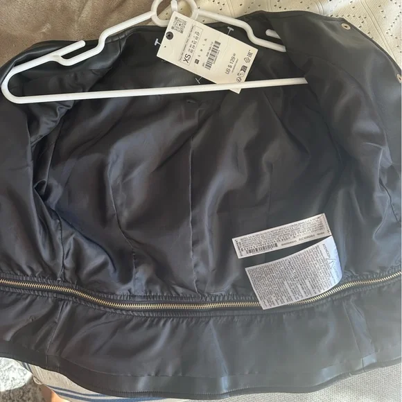 NWT ZARA Black 2 in 1 Faux Leather Snap Jacket Zip Crop Length Sz xs - Picture 13 of 16